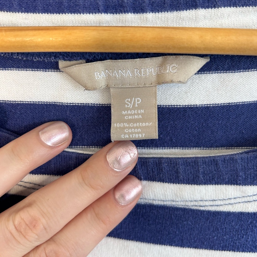 Banana Republic Blue Striped Dress - Size Small - Picture 9 of 9